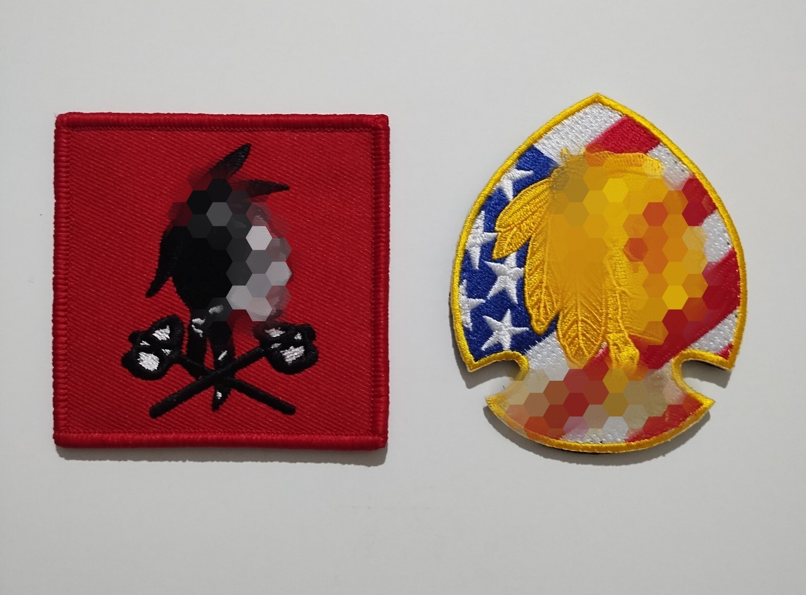 NSWDG DevGru Red Squadron Tribe 2 Logo Emblem Medium Set, Two Mascots