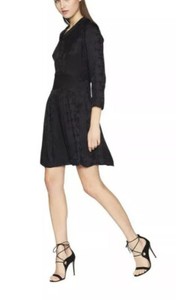 silk black midi dress