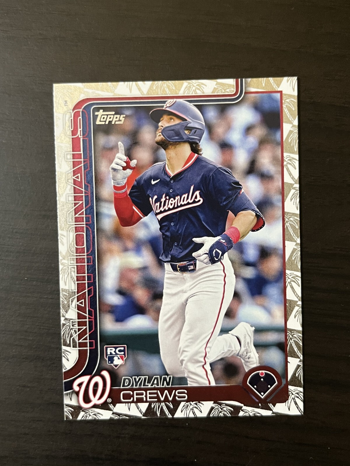 Dylan Crews 2025 Topps Series 1 Rookie Spring Training Foil SP #74 RC Nationals
