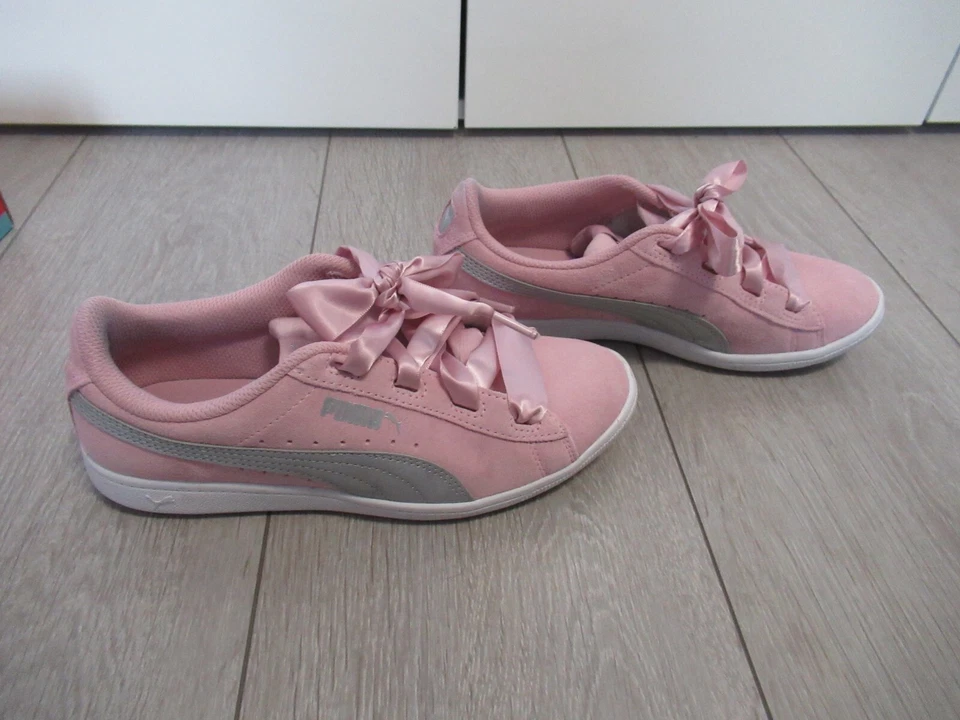 Baskets rose en daim avec lacets rubans soft foam PUMA Taille 37 - Photo 3/4