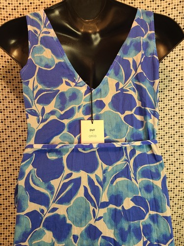 NWT $325 DVF X ONIA "Grace" Swim Cover-up Maxi Wrap Dress Size Sm 💙 - Picture 8 of 12