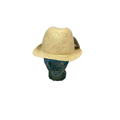 Hat Attack Tan Sequin Straw Panama Hat | eBay display picture 1