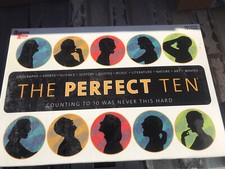 UNIVERSITY GAMES THE PERFECT TEN TRIVIA BOARD NEVER PLAYED EXCELLENT