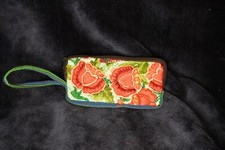 Embroidered Flower Clutch Wallet