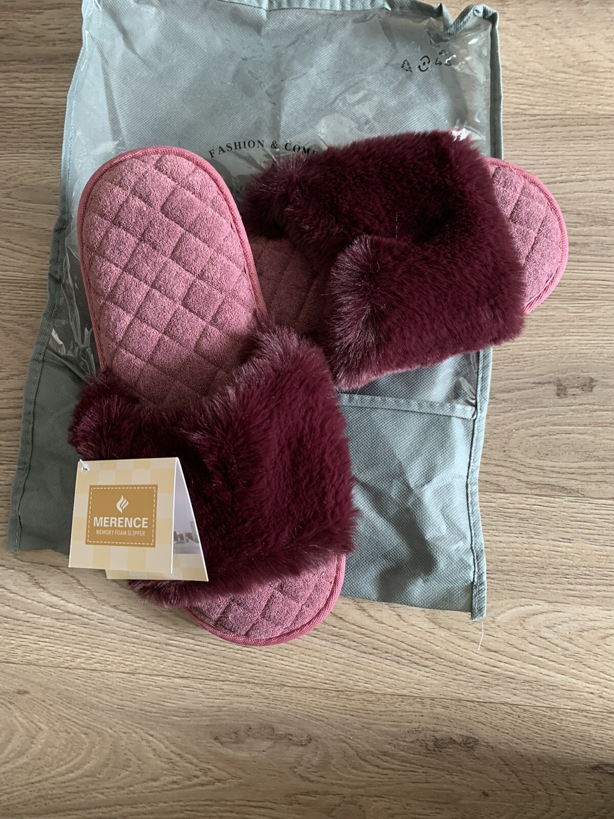 APL Ciabatte Merence moda e comfort nuove con etichette memory foam XL UK9 10 EU42 43 rosse prezzo di listino £18