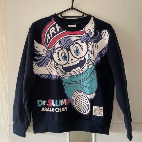 Rare Dr. Slump Arale-chan Uniqlo Sweatshirt Black S (JP M) Big Graphic Anime
