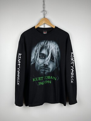 Vintage Kurt Cobain Memorial (1967-1994) Long Sleeve Mens T-shirt 