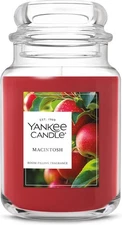 Yankee Candle Macintosh, Fall Scented Candle, 22oz Large Jar with up to 150 Hour
