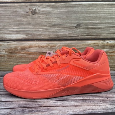 Mens Sz 10 READ Reebok Nano X4 Shoes Digital Coral Training Gym Sneakers