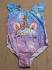 Girls' Unicorn Gymnastics Leotard Sizes 6-6x Years