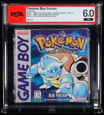 Pokemon Blue Version Game Boy 1998 PSA 6.0 CIB Sandshrew Blue Text Manual 7.5