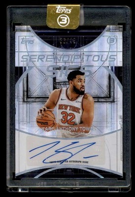 KARL-ANTHONY TOWNS 2025/26 TOPPS 3 SERENDIPITOUS SIGS AUTO #36/49 T7602