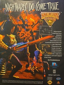 Vintage 90s Sega Game Print Ad Lot Skeleton Warriors Saturn Havoc Genesis