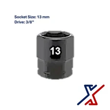 13mm. x 3/8" Drive Nano Socket / Stuby Socket by X1 Tools