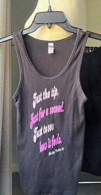 Just The Tip Just To See Wedding Crashers Women s Med Black Tank