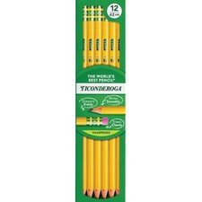 Luxurious Pre-Sharpened Yellow Wood Pencils - 12 Count, Perfect for All Ages