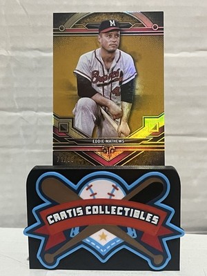   2024 Topps Triple Threads Eddie Mathews Gold /99 Milwaukee Braves #199
