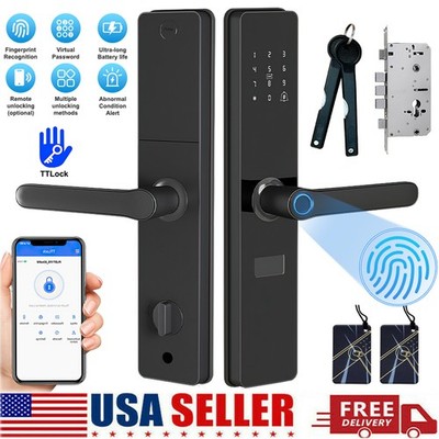 Smart Door Lock APP Biometric Fingerprint Touch Card Password Keyless Keypads US