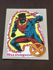 Vintage Marvel X-Men vending machine sticker Sunspot-prismatic 90s