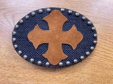 Leather Cross Belt Buckle