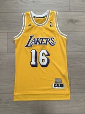Lakers Pau Gasol Size Small +2 Adult Authentic Swingman Jersey 1972 HWC 2010-11 