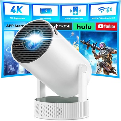 Smart Projector 5G 4K HD LED WiFi Bluetooth HDMI USB Android Office Home Theater