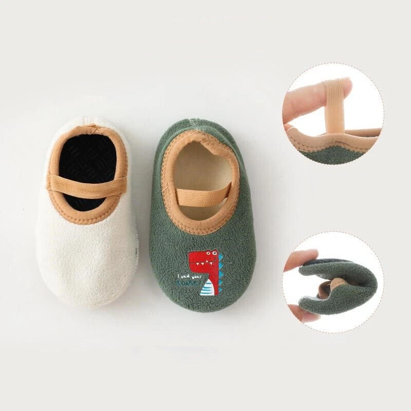 Toddler Baby Anti-slip Socks Newborn Thick Warm Floor Shoes for Boys Girls 1-3Y — 第 3/4 张图片