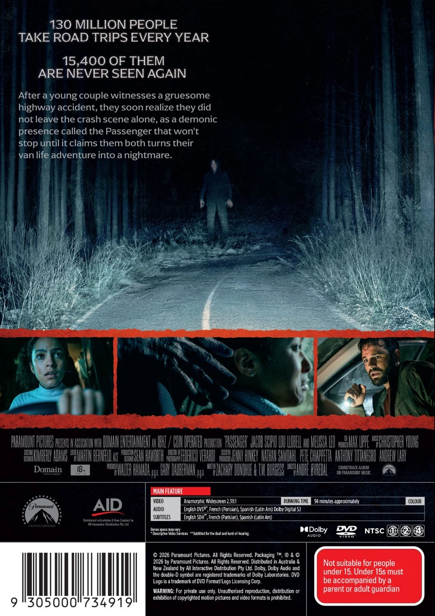 BRAND NEW Passenger (DVD, 2026) R4 Movie Jacob Scipio