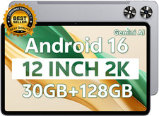 12 Inch Tablet Android 15 Tablet 12 Inch Large Screen 2K Display Octa