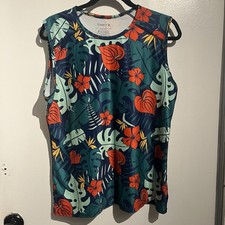 TomboyX Swim Tank Island Shade Size XL Gender Neutral Tropical Beach Vacation
