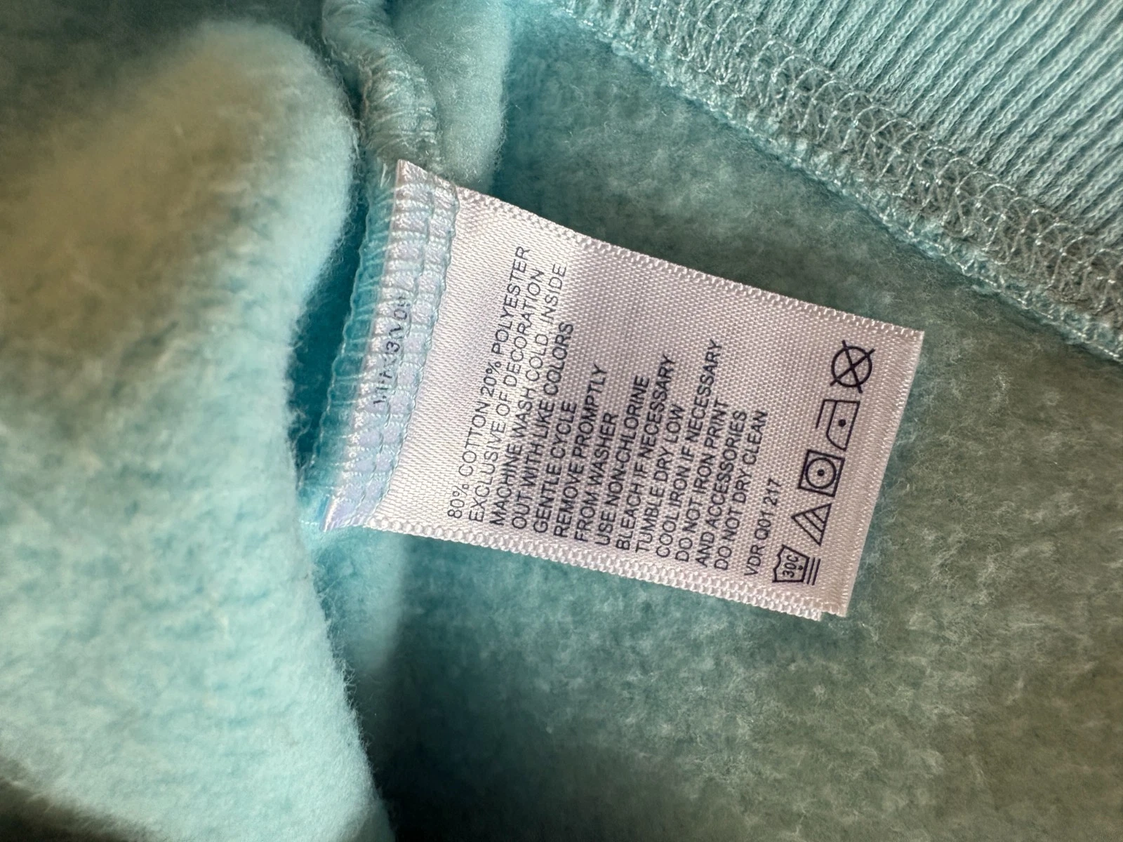 Nautica Men’s Full Zip Fleece Hoodie Blue Drawstring Sweatshirt Size M - product detail image 9