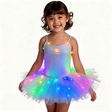 Colorful LED Ballet Tutu LED Swan Lake Kids Ballet Dance Clothes Tutu Skirt