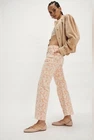 NWT MOTHER X Free People Mid Rise Rambler Zip Ankle in Coral Reef Sz 29  $228