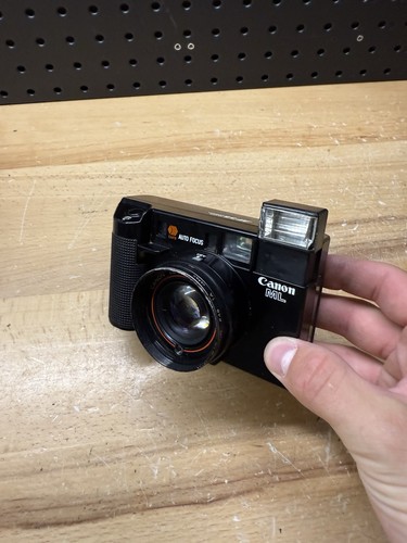 (S) Canon AF35ML 35mm fotocamera punto scatto pellicola messa a fuoco automatica - Foto 2 di 7