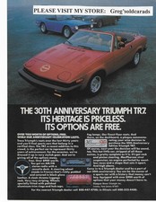 Original 1980 Triumph TR7 Convertible vintage print ad: "The 30th Anniversary