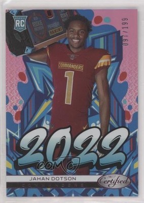 2022 Certified 2022 Mirror Pink 97/199 Jahan Dotson #2022-12 Rookie RC v9t