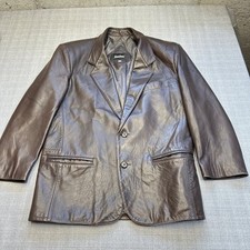 Vintage Neiman Marcus Leather Blazer Mens 40 ...