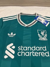 Adidas Small Liverpool FC 25/26 Third Jersey Sea Green/White NWT $100