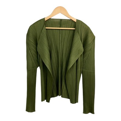 【美品】pleats please カーディガン　総柄　ボーダー　サイズ3 ISSEY MIYAKE - 未使用品 ISSEY MIYAKE イッセイミヤケ PLEATS PLEASE