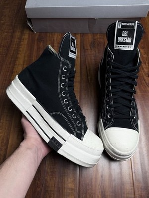 Rick Owens DRKSHDW DBL x Converse Black DRKSTAR Mens Sneakers