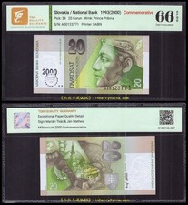 Slovakia 20 Korun 1993/2000, Paper, Commemorative, TQG66