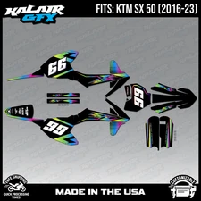 Graphics Kit for KTM 50SX SX50 50 SX (2016-2023) Bold Series - Rainbow