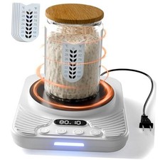 Sourdough Starter Warmer with Temp Strips - Precise Thermostat 70 White
