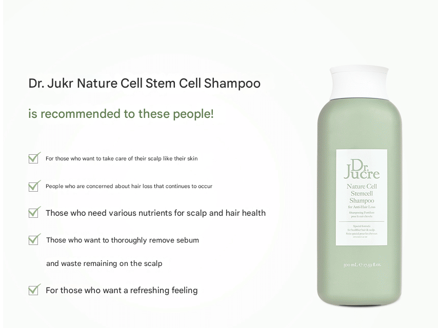 Dr.Jucre Nature Cell Stemcell Shampoo 500ml for Anti-Hair Loss K