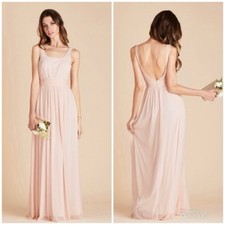 Birdy Grey Size Small Pale Blush Pink Backless Jan Formal Maxi Dress NWT