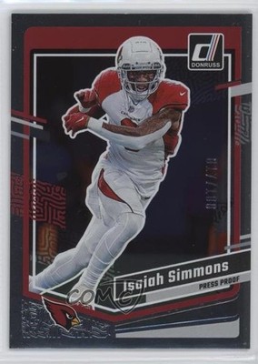 2023 Panini Donruss Press Proof Silver 17/100 Isaiah Simmons #3 09wc