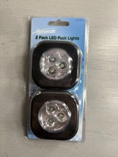 Homemate 2 Pack Puck LED Lights Brand New, Uses 3 AAA Batteries