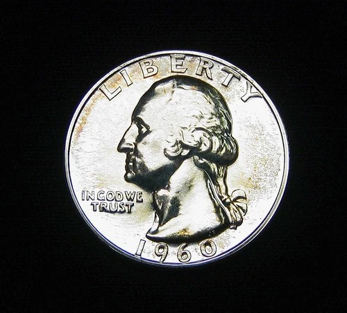 1960 P UNITED STATES Silver Proof Washington  Quarter Dollar Coin  LOOK