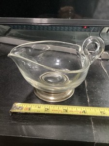 Sterling Silver Base B-I Creamer .925 Sauce Server Candy Dish Heart Shape Mark