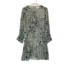 Cloth & Stone Anthropologie Cheetah Print Tencel Lyocell Dress Size M